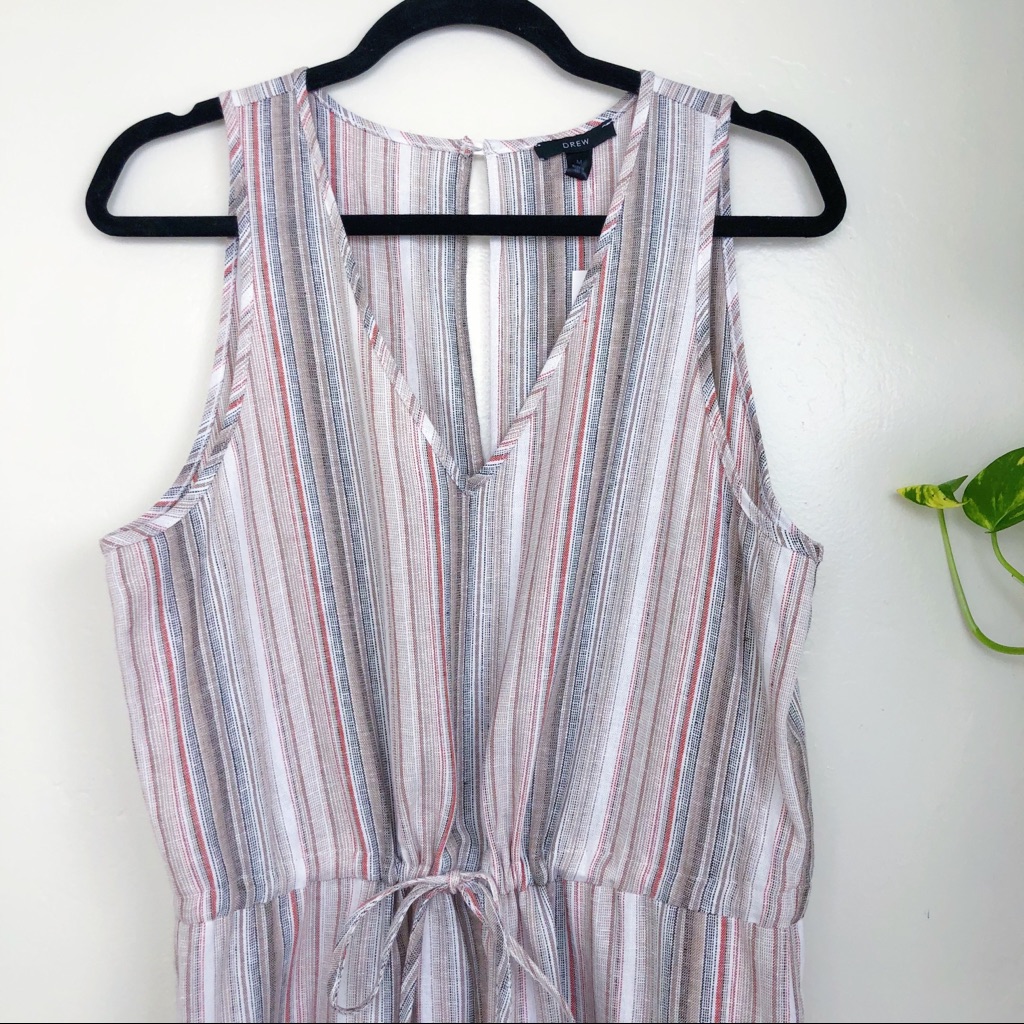 Anthropologie Linen Blend Jumpsuit Medium Nwt